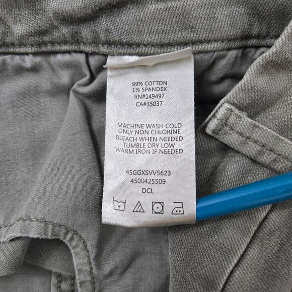 Joe's Women's Jeans Straight High Rise Light Olive Green Raw Hem size 27 - Picture 14 of 16